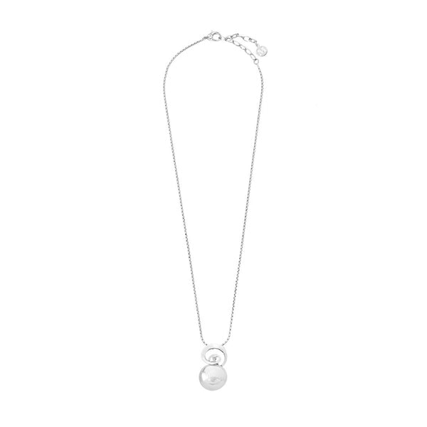 Timeless Silver and Pearl Pendant Necklace