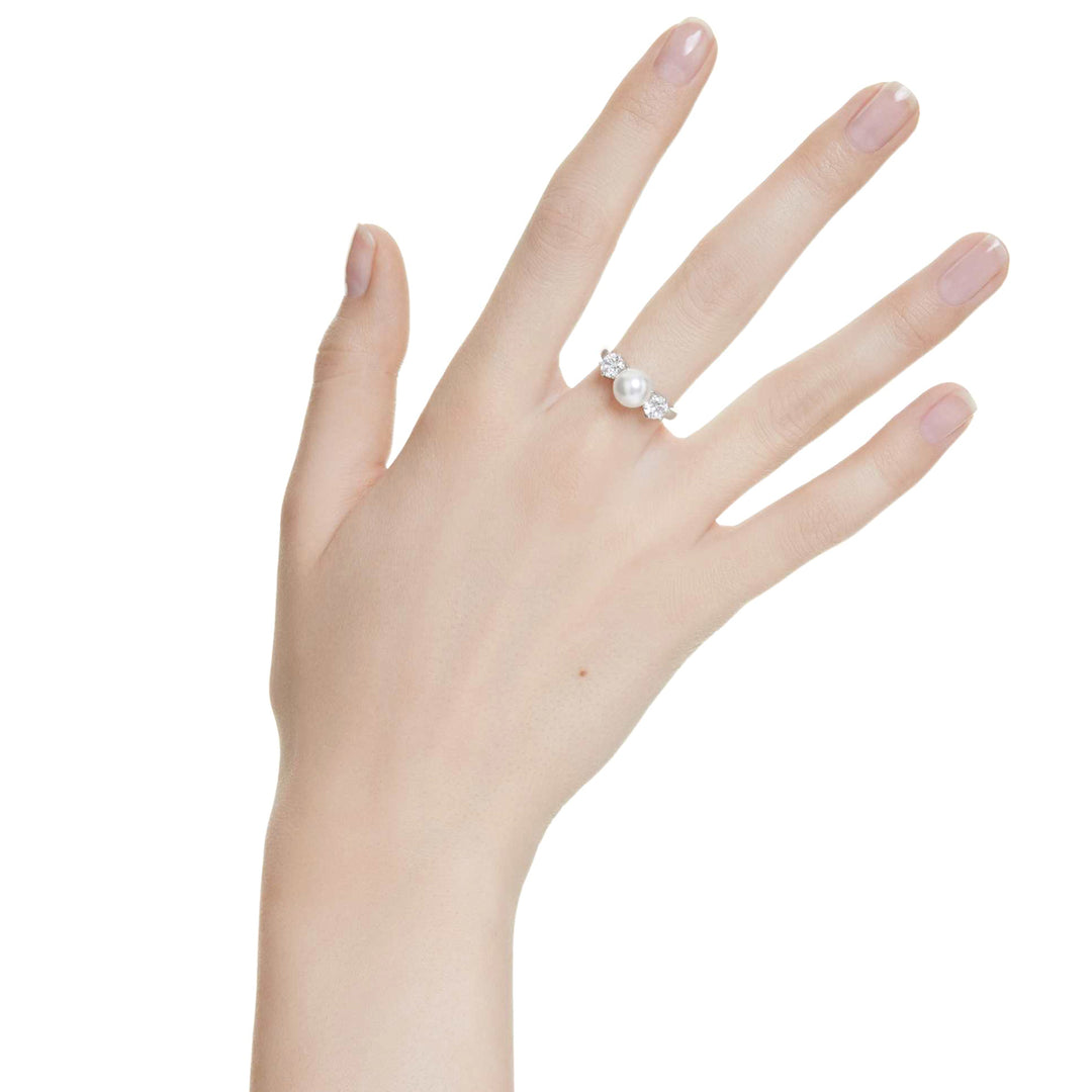 Timeless Elegance Pearl and Diamond Ring
