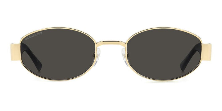 Refined Gold and Black Metal Frame Sunglasses