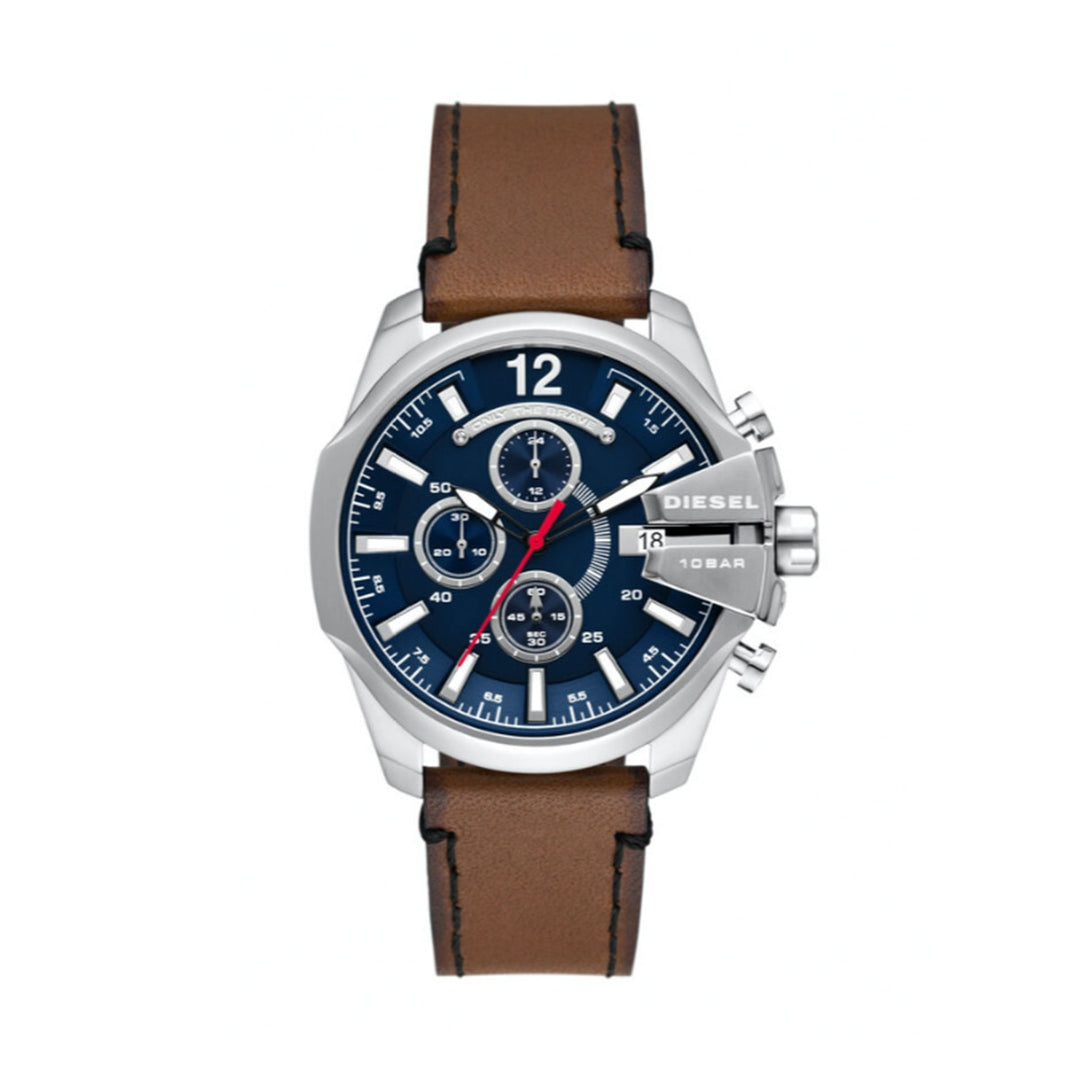 Diesel Chronograph Watch with Leather Strap