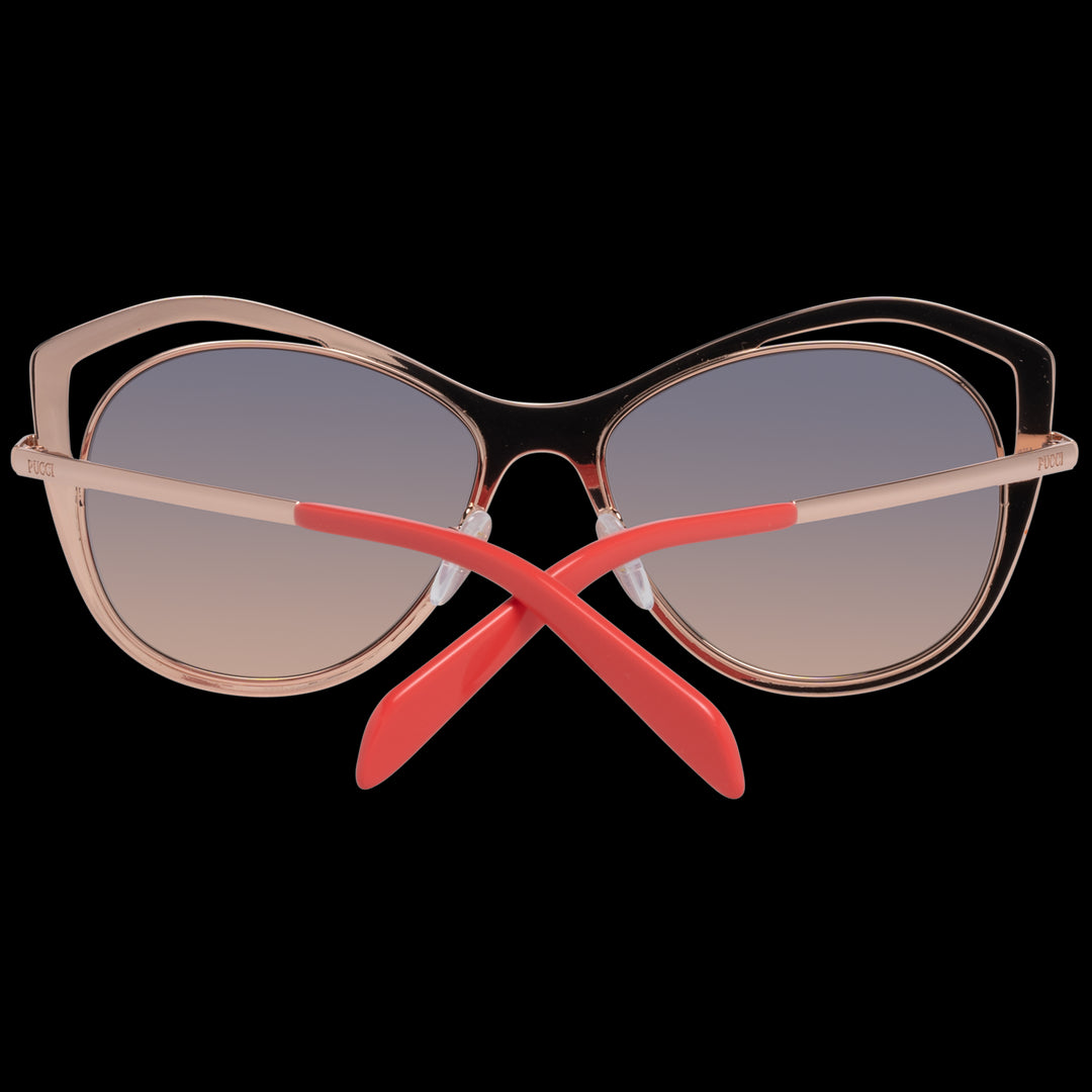 Sculpted Elegance in Rose Gold Cat-Eye Frames