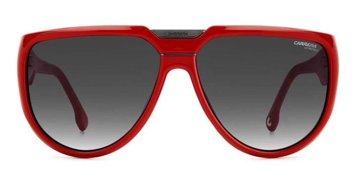 Red Frame Aviator with Gradient Black-Gray Lenses