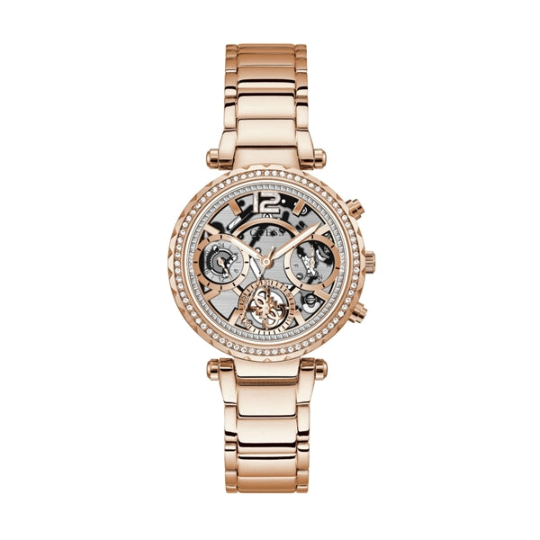 Timeless Rose Gold Crystal Chronograph Elegance