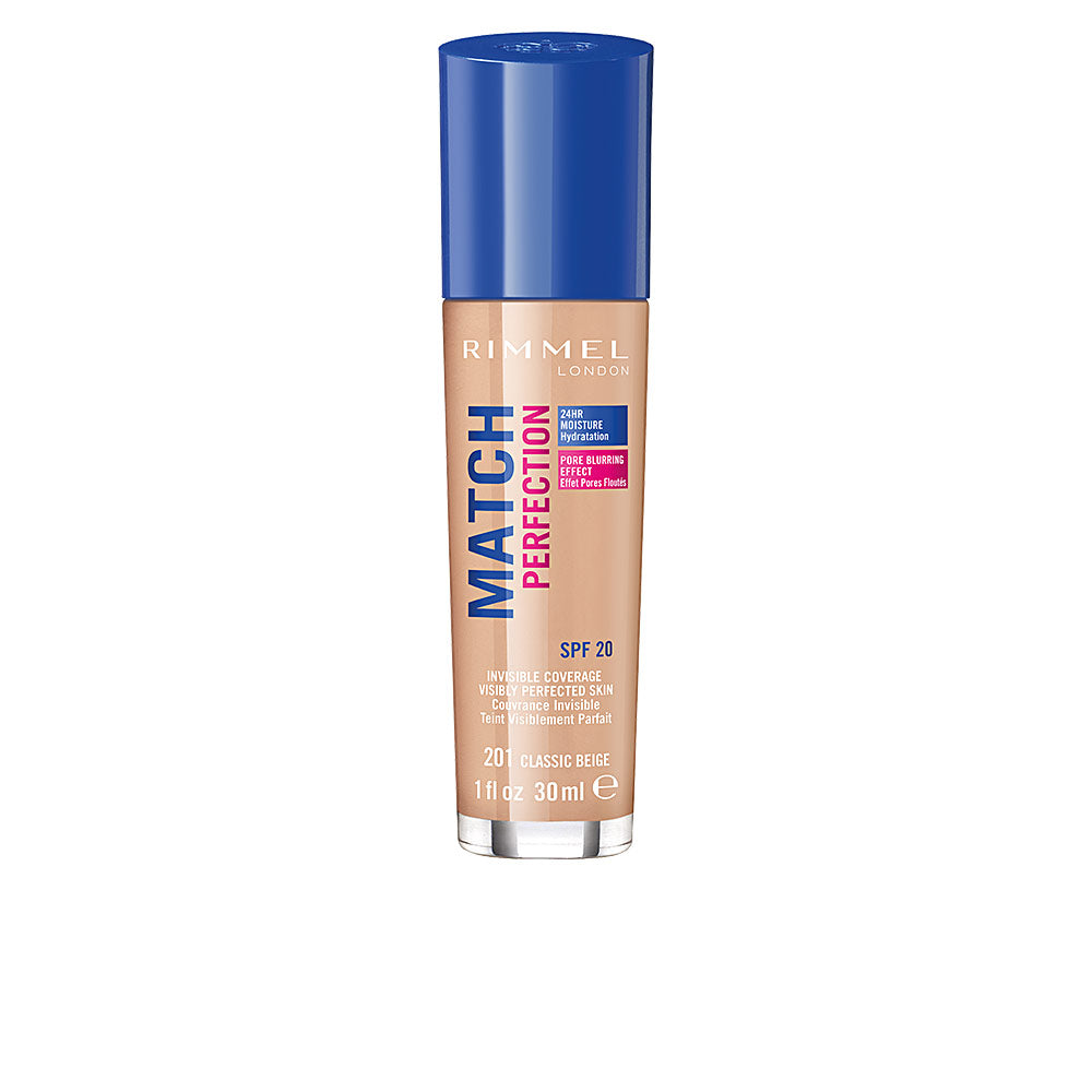30 ml dispenser bottle of lightweight liquid foundation, classic beige shade