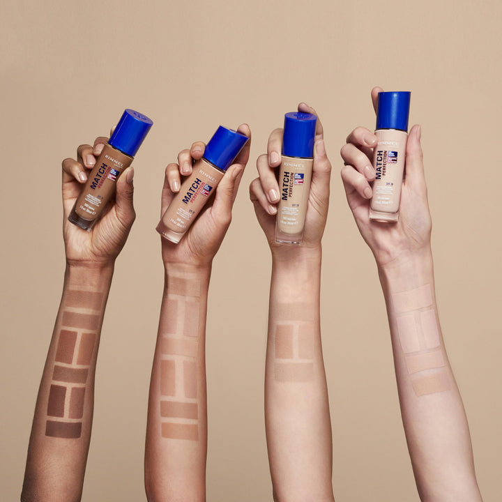 30 ml dispenser bottle of lightweight liquid foundation, classic beige shade