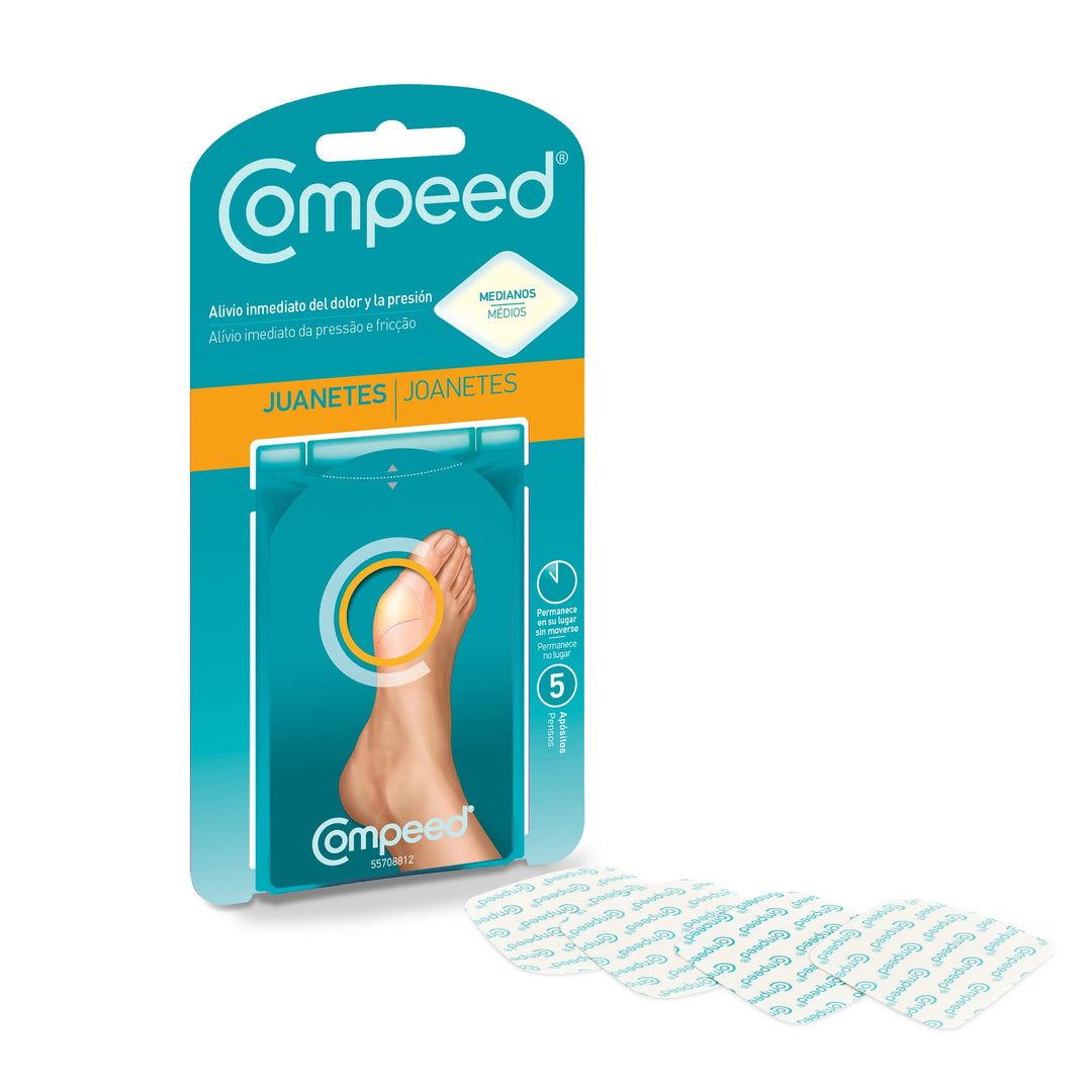 Compeed medium bunion bandage packaged for foot joint protection and comfort
