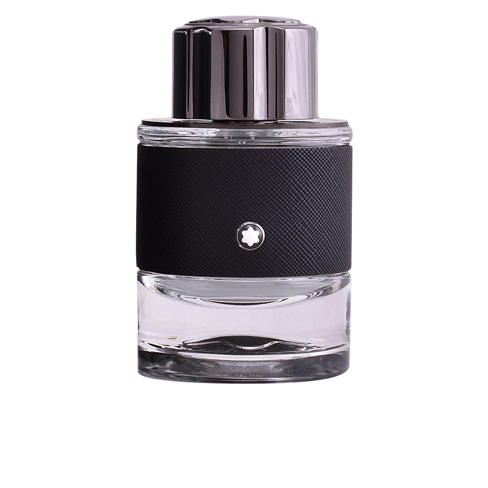 Clear glass bottle with metal collar, 100 ml, woody-aromatic fragrance for Man