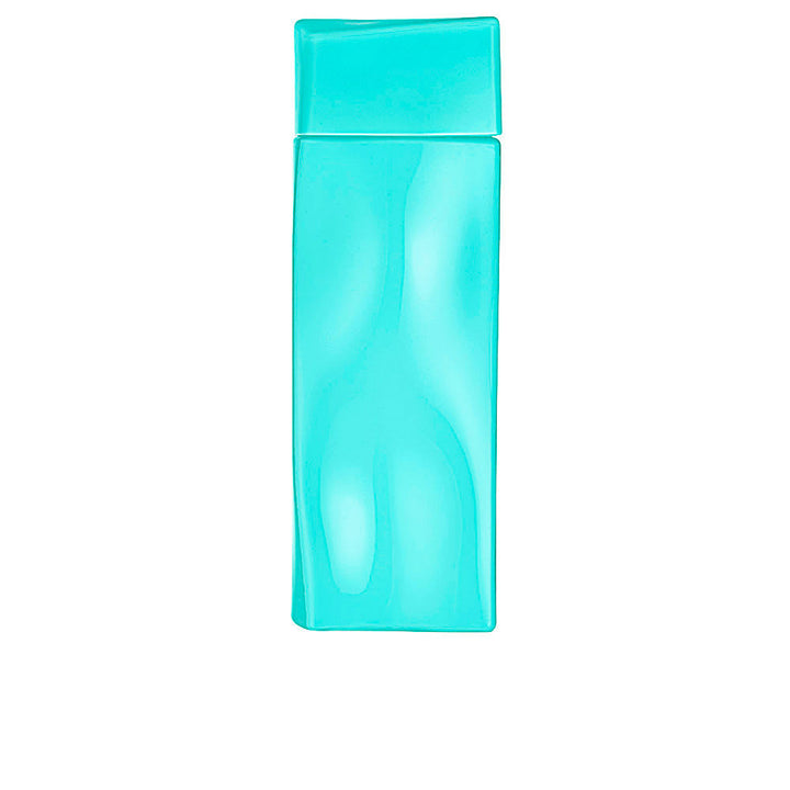 Sea-green block bottle with engraved wave motif, 100 ml Eau de Toilette for Women