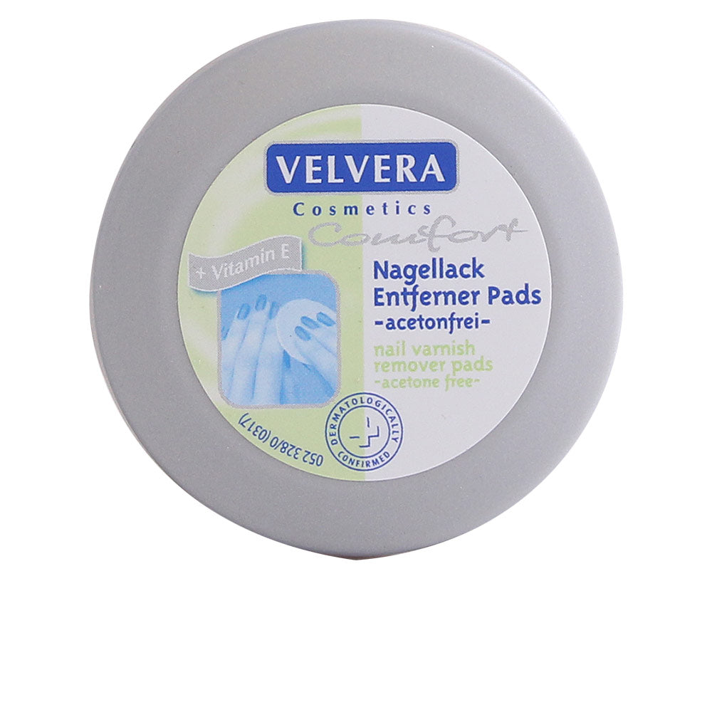 Pack of 30 acetone-free nail remover pads, vitamin E enriched cotton discs