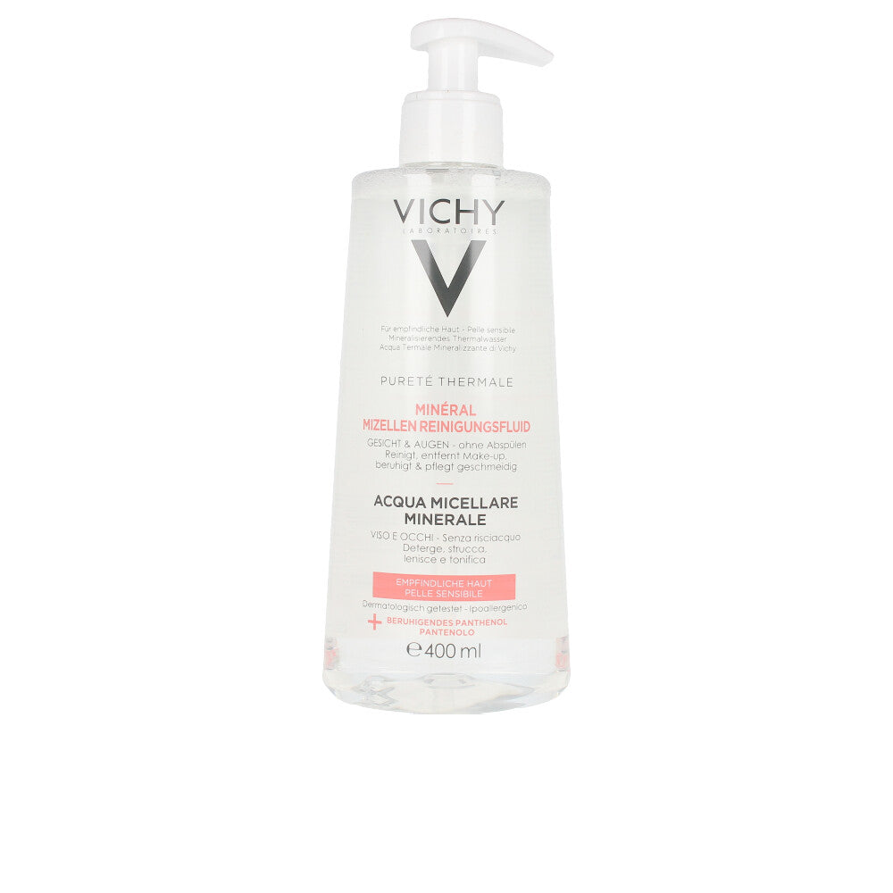 Clear micellar cleansing fluid bottle, 400 ml, for sensitive skin