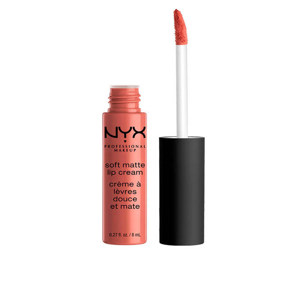 Beige silky matte lip cream in 8 ml tube, unisex shade Cannes