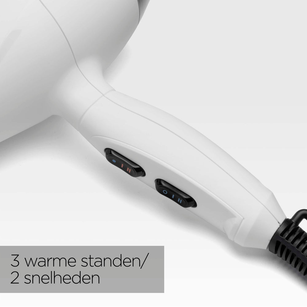 2000W professional AC hair dryer with slim 6mm concentrator nozzle, Unisex