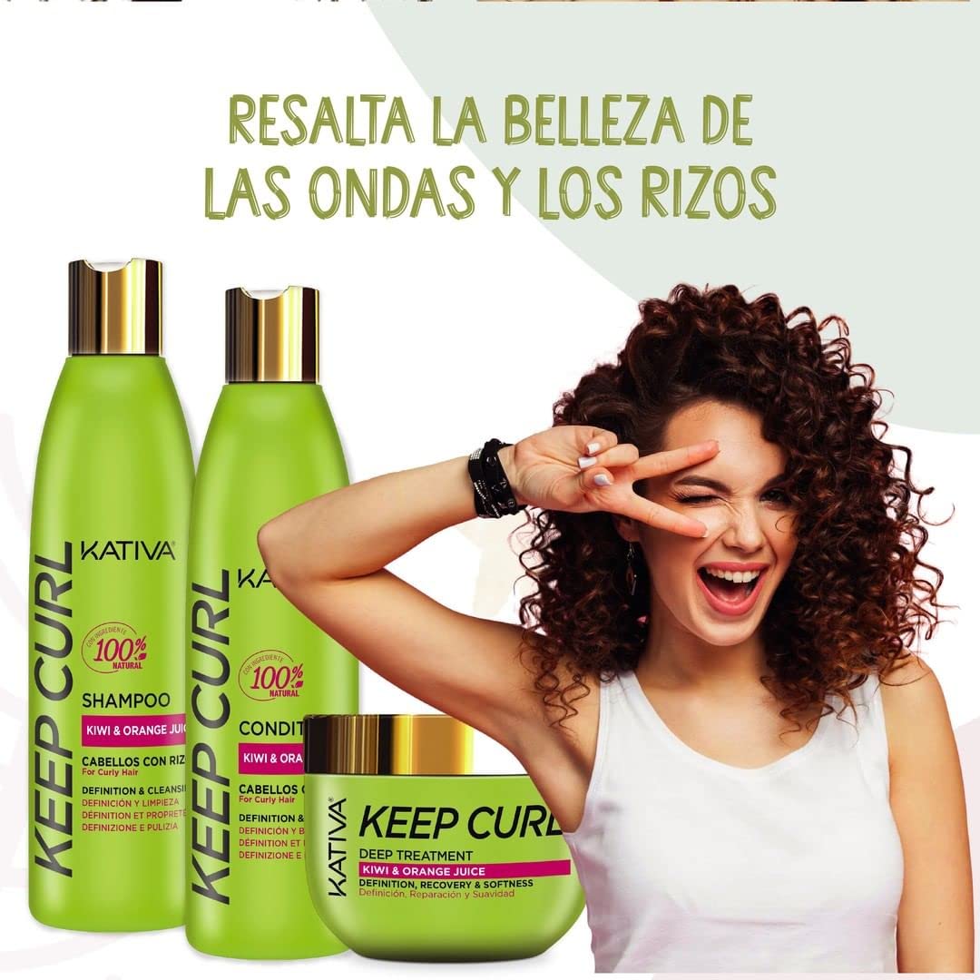 250 ml conditioner bottle for defined curly hair with kiwi and almond