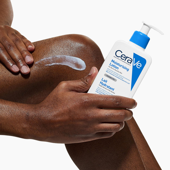 236 ml light, non‑greasy hydrating body lotion with three ceramides and hyaluronic acid