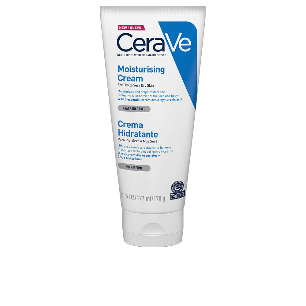 170 g white tub of hydrating, fragrance‑free ceramide body cream for women