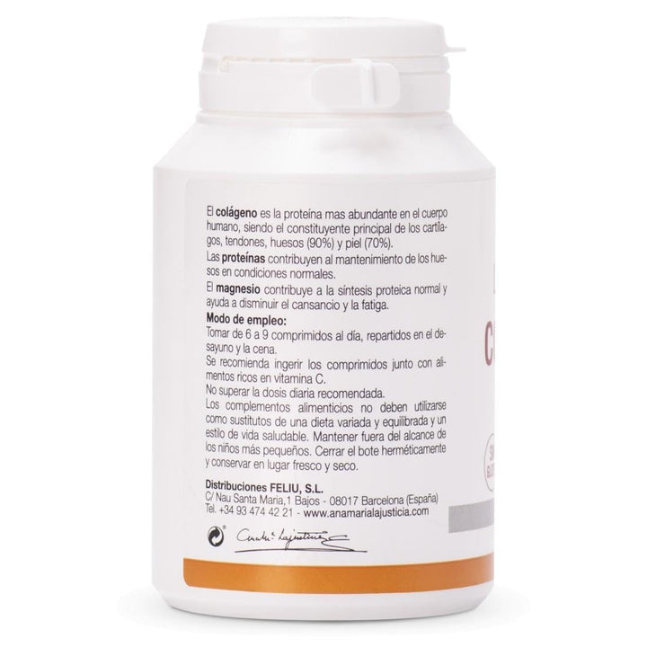 Bottle of 180 collagen and magnesium capsules, Unisex supplement