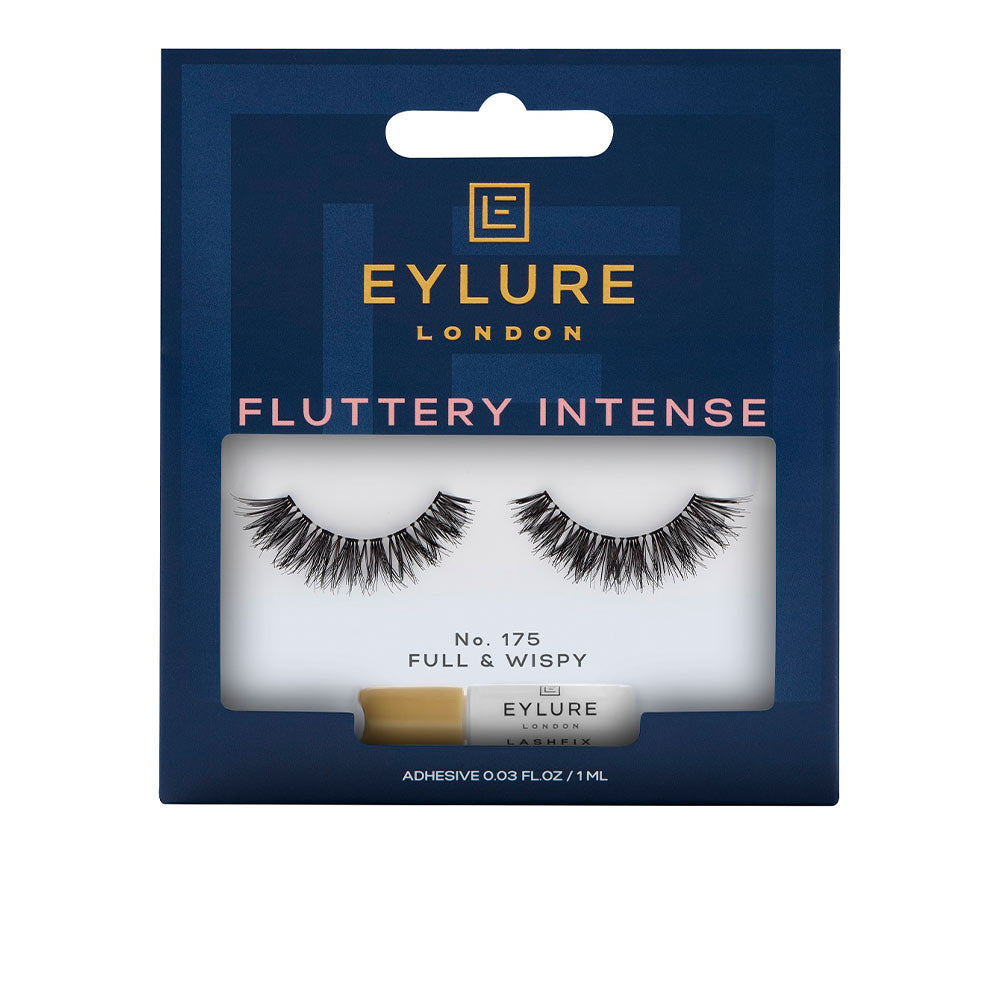 Short interlaced false eyelashes with medium band and included latex-free adhesive, Unisex