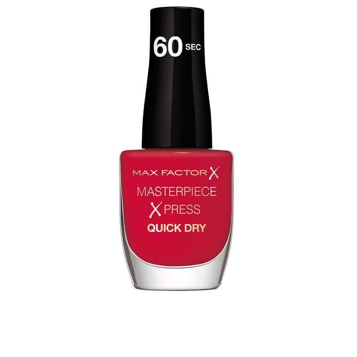 8 ml tube of red cream nail polish, glossy fast‑dry finish, 310 she’s reddy