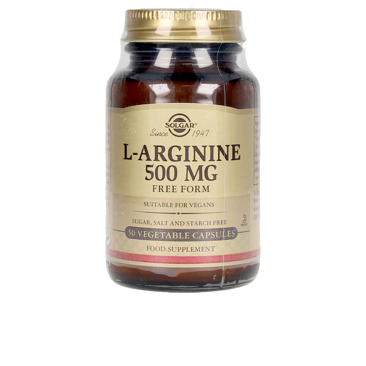 Bottle of 50 vegetable capsules L‑Arginine 500 mg, Unisex supplement