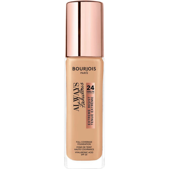 30 ml pump bottle of full-coverage liquid foundation, hyaluronic formula, shade 420