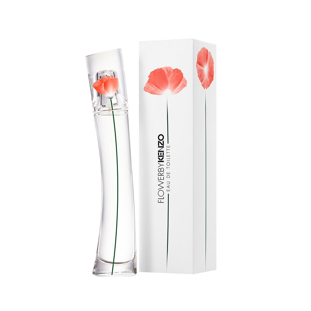 30 ml poppy-inspired perfume bottle; red-accented glass; floral eau de toilette