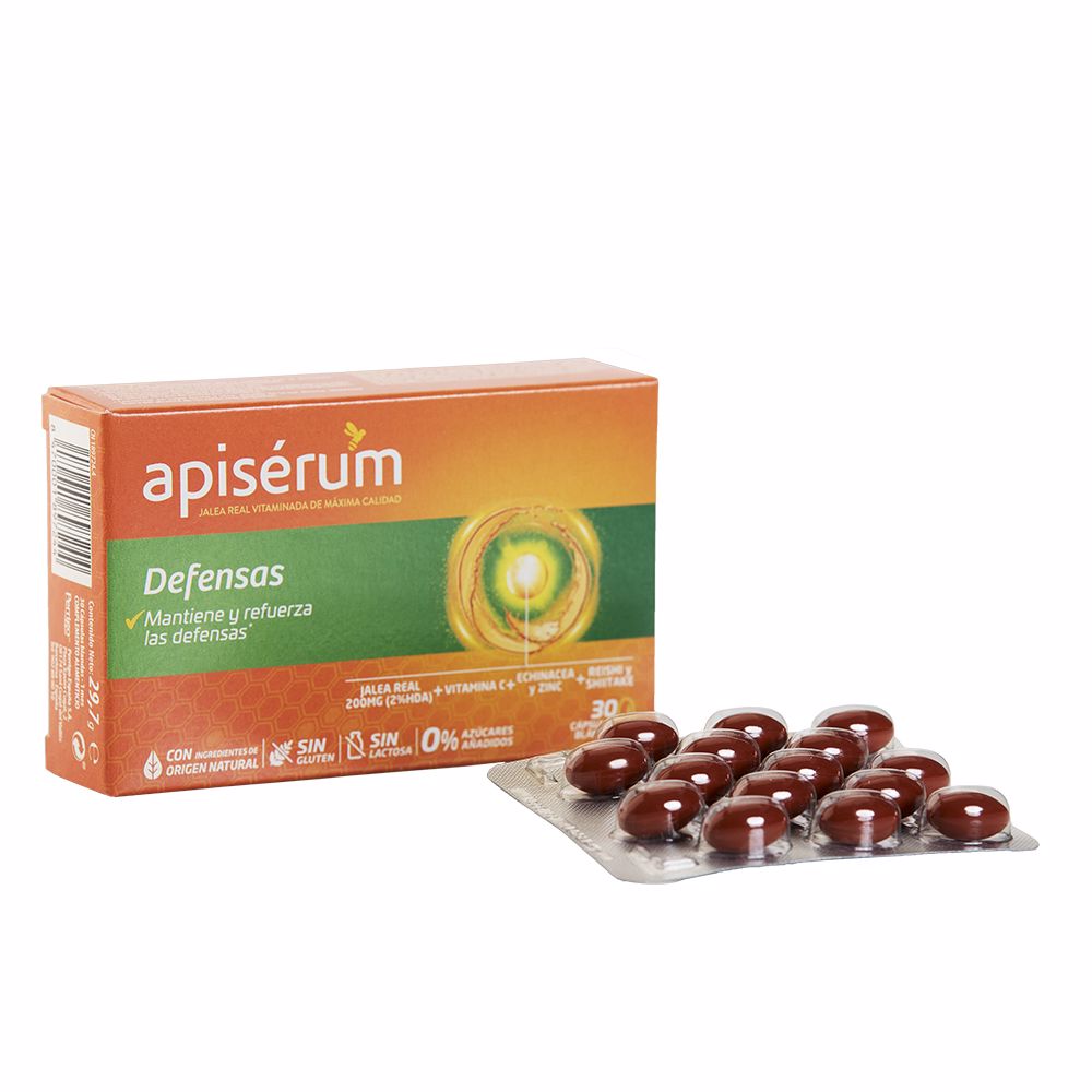 Bottle of Unisex immune supplement capsules with royal jelly and mushroom blend, 30 capsules