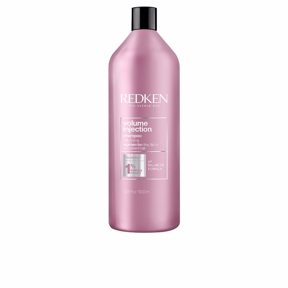 1,000 ml clear shampoo bottle labelled volume-boosting shampoo for Unisex use