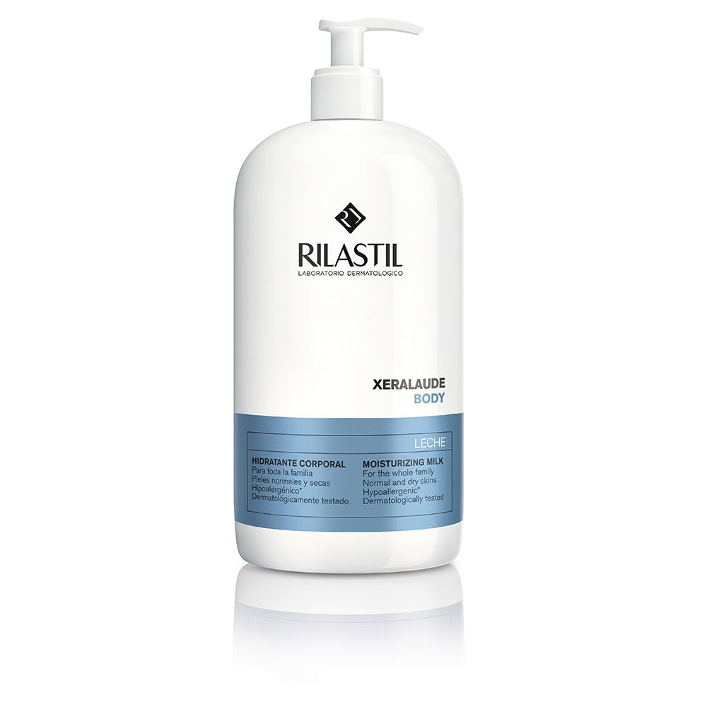 1 litre bottle of light emollient body milk for Unisex use