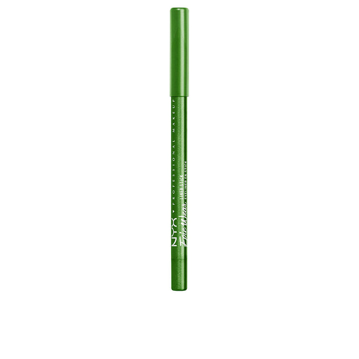 Twist-up emerald green eyeliner stick with metallic satin finish, 1.22 g