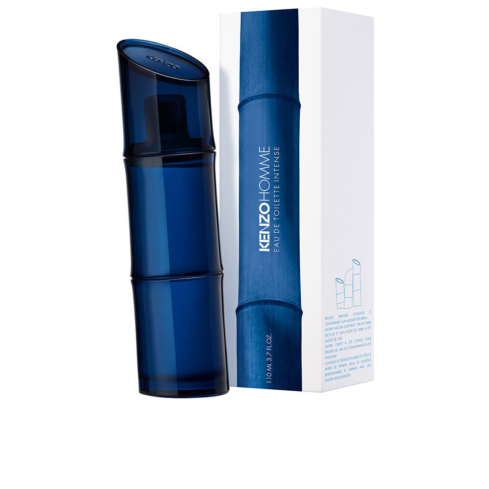 Tall vertical glass bottle with bevelled cap; 110 ml eau de toilette for Man