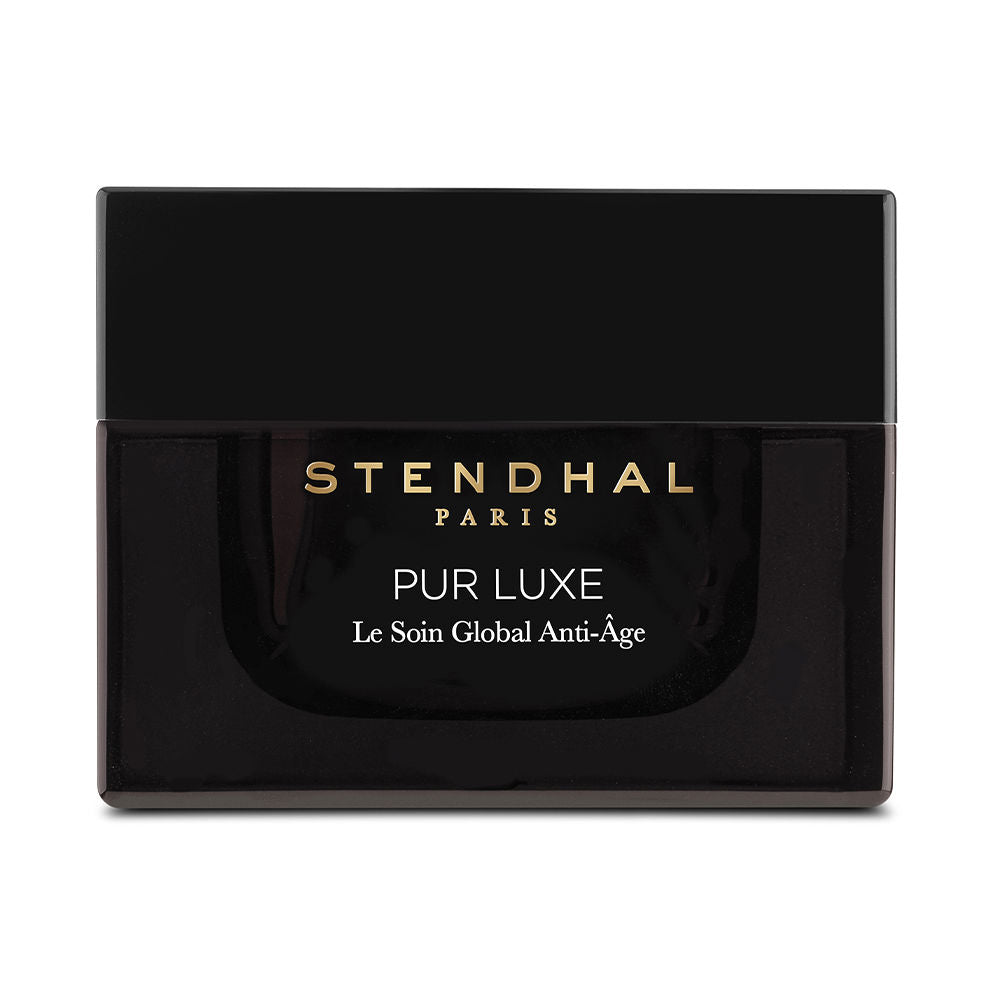 Jar of creamy anti-ageing face cream with floral water and pearlised finish