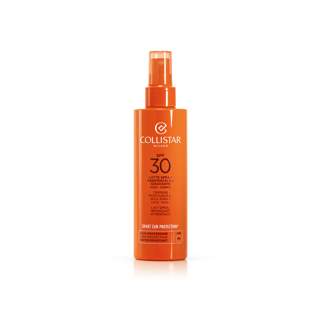 200 ml bronzing SPF30 sun milk in spray bottle for face and body