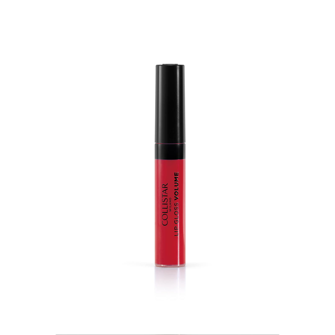 7 ml red lip gloss with soft sponge applicator, glossy cream finish