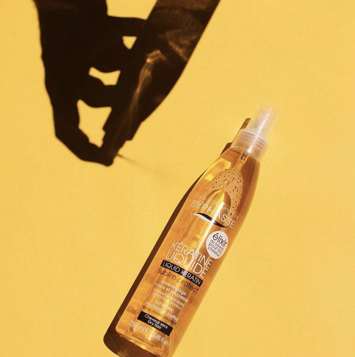 250 ml clear liquid keratin spray bottle for dry hair, lightweight smoothing mist for Women