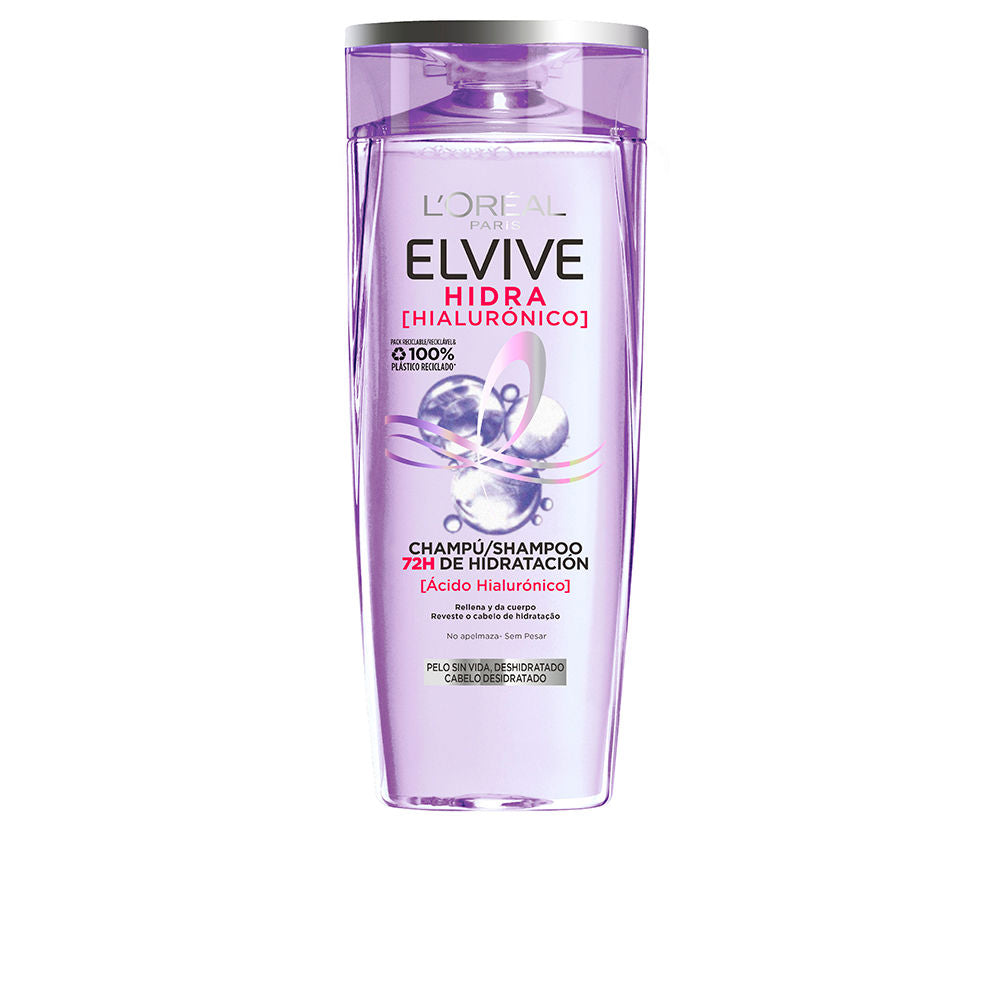 Tall refillable bottle of hyaluronic hydration shampoo, 690 ml, for women