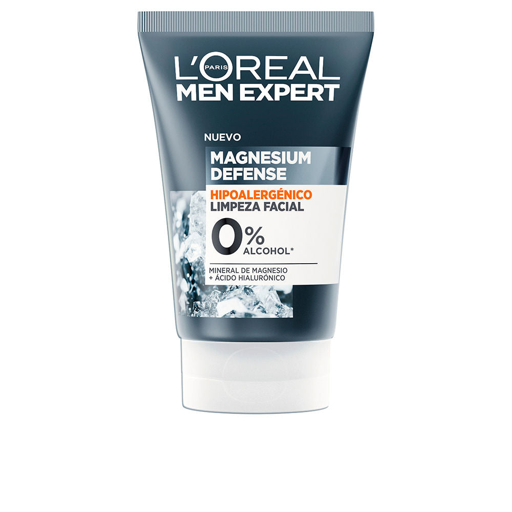 100 ml tube of magnesium and hyaluronic facial cleanser for Man, hypoallergenic
