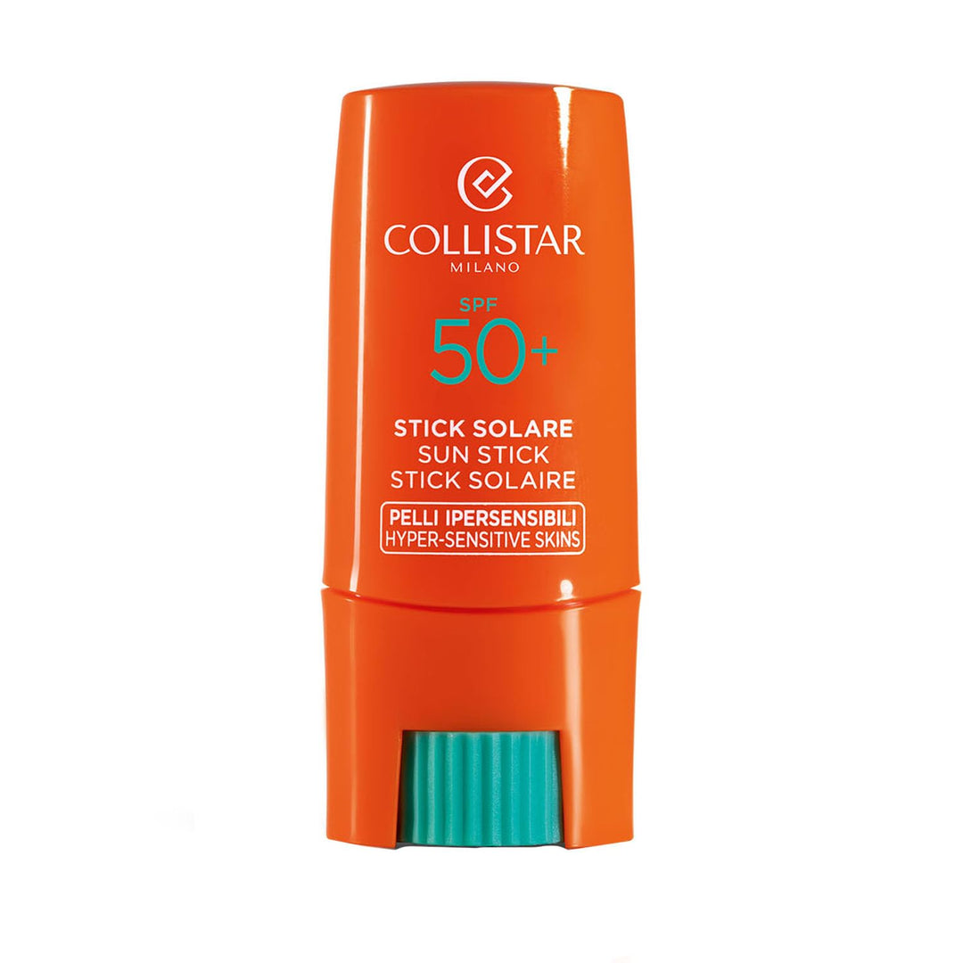 Small transparent sunscreen stick, 9 ml, clear glide for sensitive skin, SPF50+