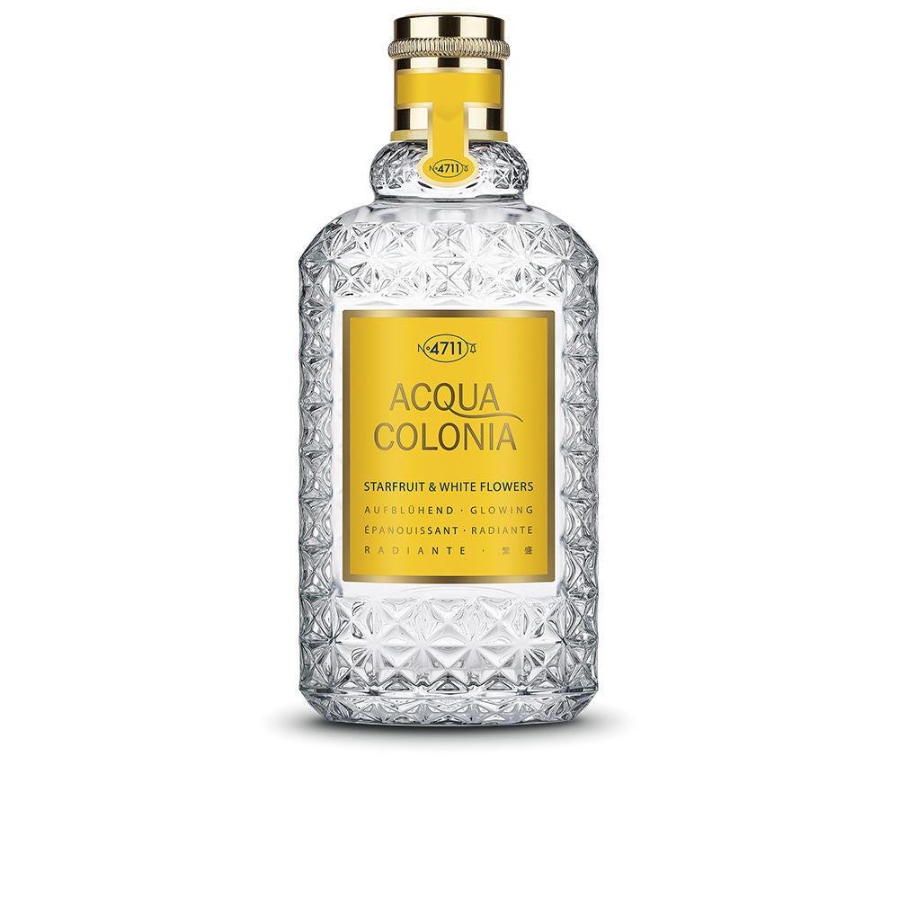 Clear 50 ml perfume bottle labelled Starfruit &amp; White Flowers, fruity-floral scent, Unisex