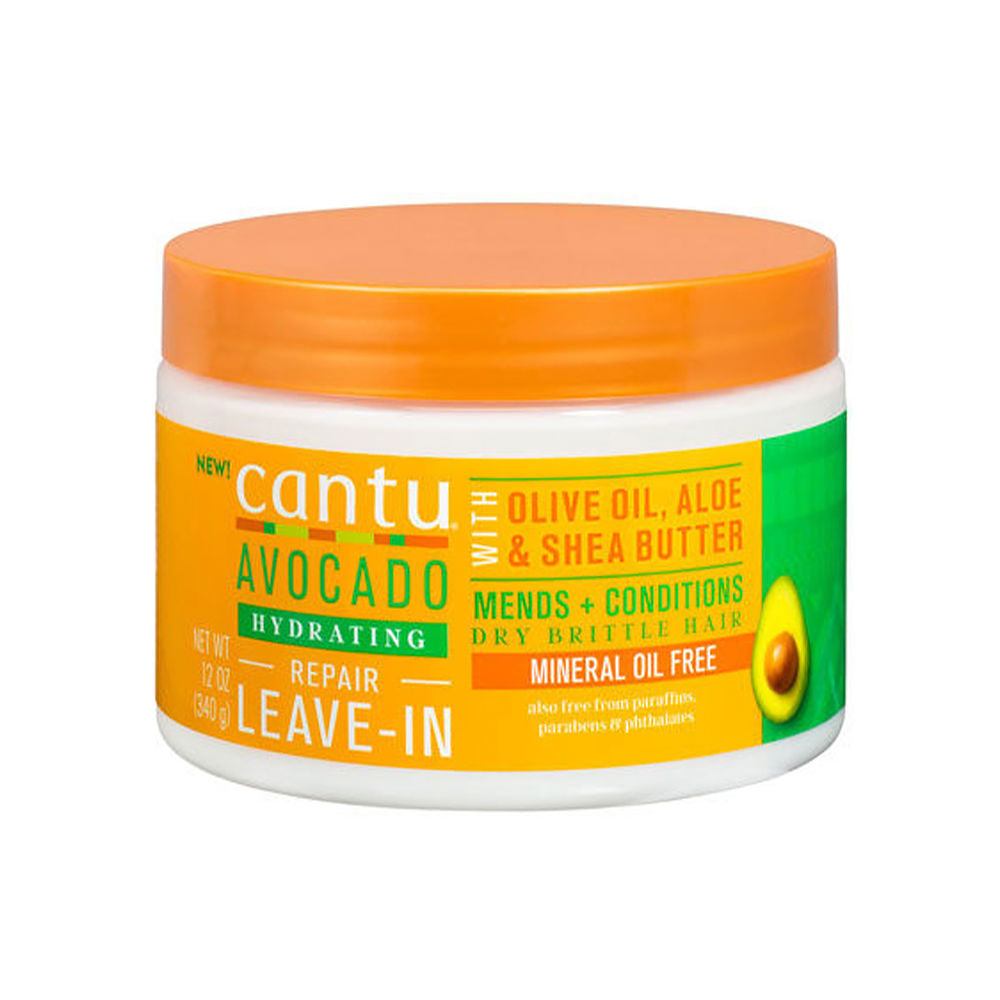 Tube of Avocado Hydrating Leave-In Cream for dry, curly hair, 340 g