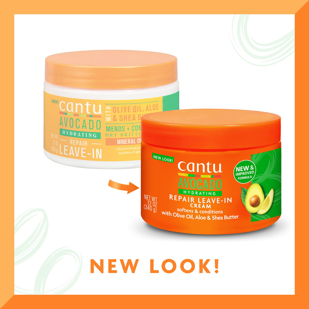 Tube of Avocado Hydrating Leave-In Cream for dry, curly hair, 340 g