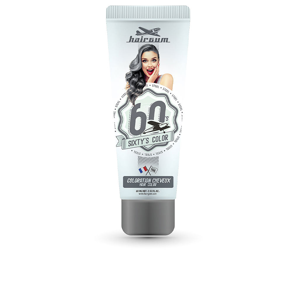 60 ml tube of steel semi-permanent hair colour cream, cool grey tint