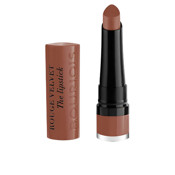 Tear-shaped velvet matte lipstick in moka déro, 2.4 g, warm brown shade