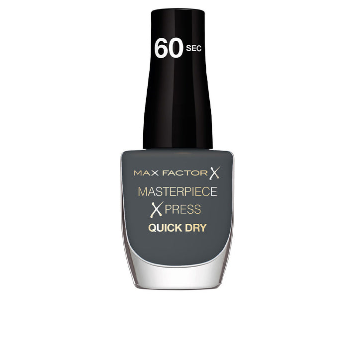 8 ml cashmere knit fast‑dry nail polish bottle, muted satin taupe shade
