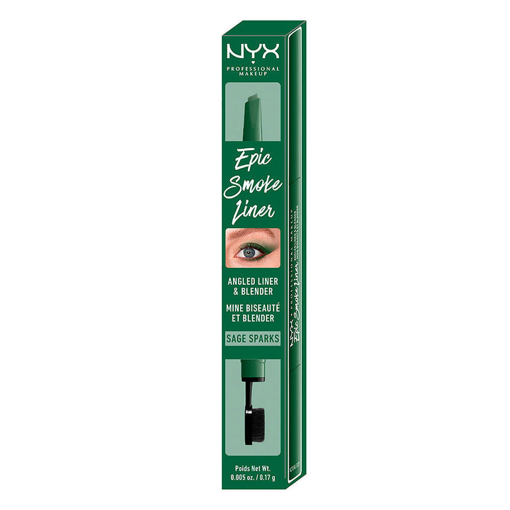 Small pot of sage-green cream eye liner with fine sparkle, 13.5 g.
