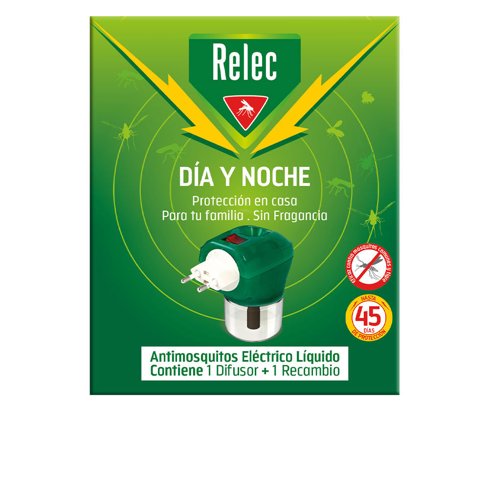 Relec Day &amp; Night electric mosquito repellent bottle and diffuser, fragrance-free liquid