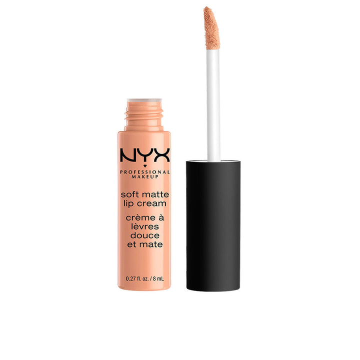 Beige soft matte cream lipstick, 8 ml, smooth satin-matte tube