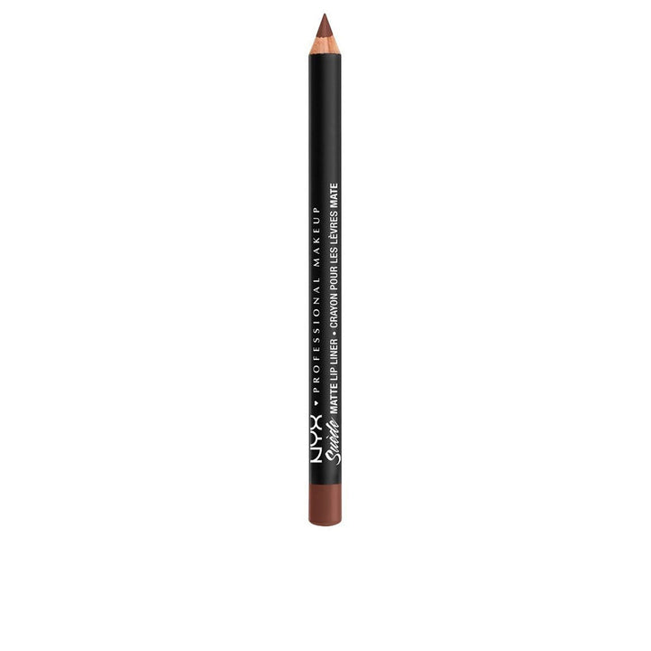 Slim brown suede lip liner pencil with velvety matte finish, 3.5 g, Unisex