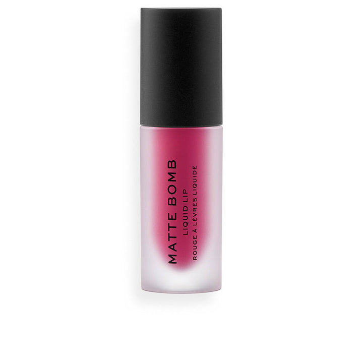 Deep burgundy matte liquid lipstick in slim 4.6 ml tube with doe-foot applicator