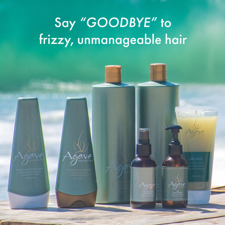 250 ml bottle of sulphate-free agave smoothing shampoo for Unisex use