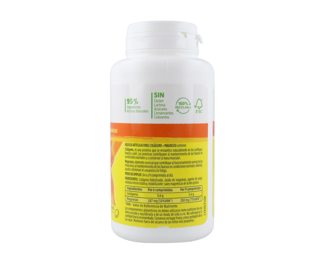 Bottle of Aquilea Collagen and Magnesium joint support supplement, unisex health product
